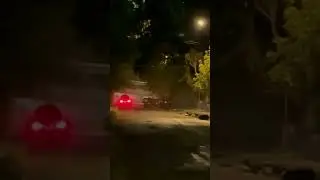 Model S loses control when attempting to jump over a hill
