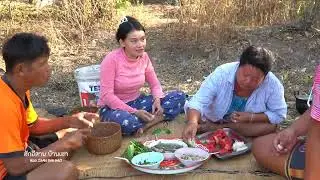 แกงหน่อไม้ หน่อไม้ส้มใส่ไก่ ลาบปลา ฮักอีสานบ้านเฮา กินข้าวป่า