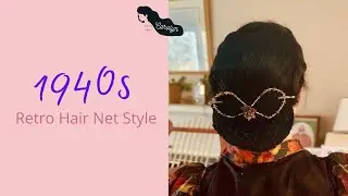 1940s Retro Hairstyle (Snood Hairnet) ~ Long Hair Carolyn ~ Lilla Rose ~ Vintage Hair Tutorial