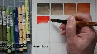 Swatching Caran d'Ache Neocolor II Earthy Tones | Open Stock