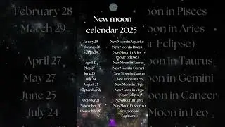New moon calendar 2025 #moon #moonphase #mooncalendar #horoscope #zodiacsigns