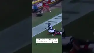 Tank Dell tore everything in his knee and still caught the touchdown! #shorts #nfl #chiefs #texans