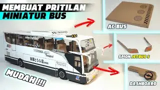 MEMBUAT MINIATUR DASHBOARD, SPION & AC BUS - JETBUS 5 DARI KARDUS, MUDAH !!!
