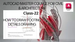Class_ 22- How to draw Footing details in autocad.#autocad  #autocad_tutorials #autocadforbeginners