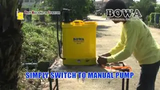BOWA Duo Backpack Sprayer (BPS-160) Manual & Electric Backpack Power Sprayer