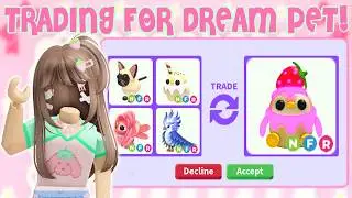 Trading for My DREAM Pet! Neon Strawberry Penguin! | Adopt Me Roblox Successful Trades | Riivv3r