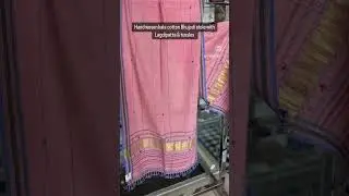 Hand woven Kala cotton Bhujodi stole with Lagdipatta and tassels Booking no 8295575765 #attiresense