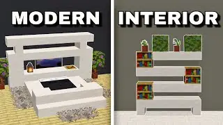 Minecraft: 11+ Modern Interior Build Hacks & Ideas!