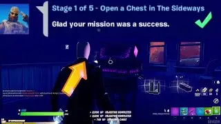Open a Chest in the Sideways - Fortnite