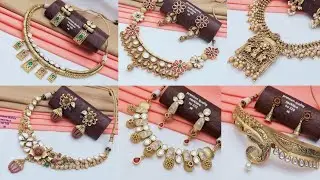 Latest High Brass Gold Premium Quality choker necklace designs 2022|Order on 📞+917509882180