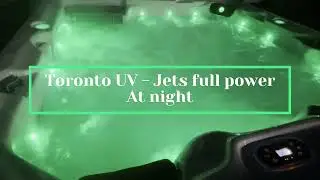 Canadian Spa Company Toronto UV spa - Jets full power at night