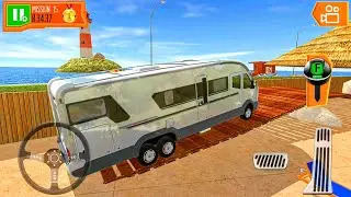 Bus Driving on Narrow Road - Camper Van Beach Resort - Android Gameplay