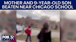 Mother and 9-year-old son beaten near Chicago school, community demands justice
