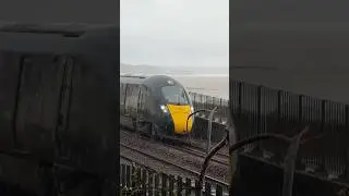 GWR class 800 rattling down the seawall & into kennaway tunnel - Paddington to Plymouth 800 321 IET