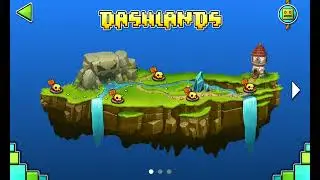 Прохожу все уровни в geometry dash world в Dashlands