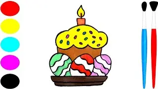 How To Draw A Cupcake | Easter Cupcake Drawing | Easter Day Special Drawing