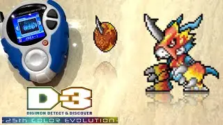 Let&rsquo;s Play DIGIVICE D-3 25th COLOR &ndash; Area-1: Adventure 02 Ep 01 (Armor Evolution: Flamedramon)