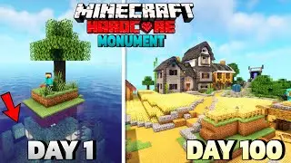I Survived 100 days on Top of the Ocean Monument in Minecraft Hardcore | cENTURY DAYS 