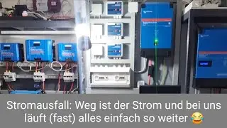 Stromausfall😏 Mit der Victron Solar Inselanlage l&auml;uft (fast) alles weiter👍 #solar #lifepo4 #blackout