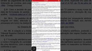 LEI 9504/97 - ELEI&Ccedil;&Otilde;ES - Parte 5 - Art. 58 a 78 - DIREITO ELEITORAL- Concurso TSE TRE 2023
