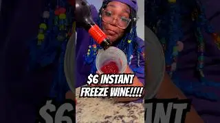 IT GOT SO HARD: $6 Instant Freeze Wine! (Science experiment) #foodie #food #wine #foodreview #cook