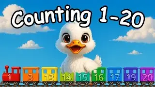 &ldquo;White Duck Counting 1 to 20 on the Train | Numbers Learning for Kids | Train Cartoon for Children&rdquo;