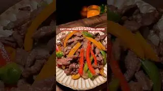 Easy Stir - fried Beef with Bell Pepper Recipe #recipe #beefrecipe #chinesecusine #cooking #foodie