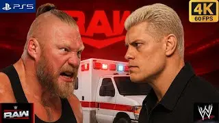 WWE Wrestling Код Роудс против Брока Леснара: матч скорой помощи #wwe #wwe2k25 #ps5 #игры #raw #В...