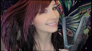 ASMR💦Wet & Dry Hair Brushing, Combing, Braiding/Styling