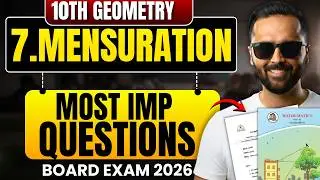 LIVE | 10th Geometry Mensuration 🔥 MOST IMP QUESTIONS | Board Exam 2026