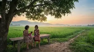 Village Girls and Dolls | Art Frame Screensaver | Art for your 4K TV