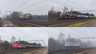 Pociągi na szlaku w Dąbrowie Górniczej. Towary i osobówki (Ecco, Orlen, Qemetica i inni) 08.11.2025