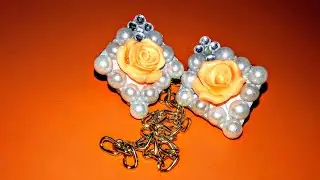 Unique earrings made with air dry clay/Azad Art