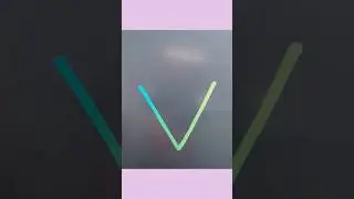 Umbrella drawing with letter V #shorts #art #ytshorts