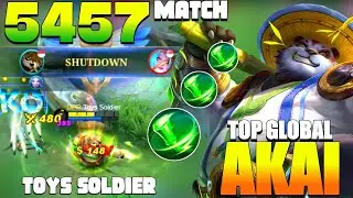 5.457 Match Nonstop Roaming | Top Global Akai Gameplay 2022 | Akai Top Global Best Build 2022 | MLBB