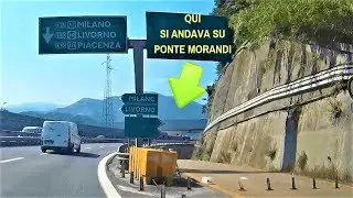 A10 casello Genova Ovest, deviazione Ponte Morandi e uscita A12 Genova Livorno # Motorway Genoa