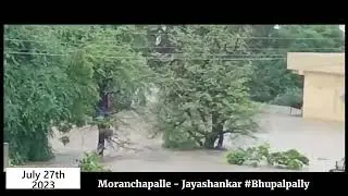 Moranchapalle Bhupalpally Rain - Heavy floods - Moranchapalle village in Bhupalpally Chalivagu vagu