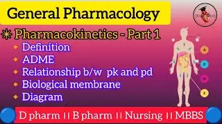 Pharmacokinetics || Introduction || Biological Membrane || Pharmacology 1 || Unit 1 || L-9.