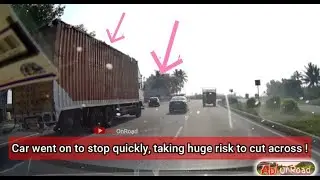 😳 High Risk driving in front of Heavy Vehicle in busy Highway | @AbiOnRoad #100
