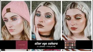 Alter Ego Sahara | 3 Looks 1 Palette | Glam Vice Pastel Retro Liners