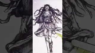 characters anime # speed drawing# demon slayer anime #art sketch #manga#nizuk#drawing
