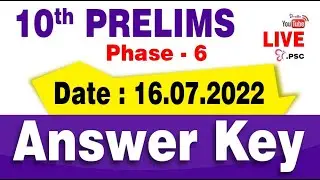 10TH PRELIMS - QUESTION PAPER ANALYSIS | DATE :16-07-2022