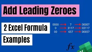 Add Leading Zeroes with an Excel Formula - Two Examples