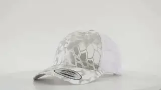 YP Classics - Six-Panel Retro Trucker Cap - Color: Charcoal/ Neon Green