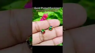 Gold Plated Earrings collection 24 K gold plating imported designs |AUM Jewelry |WhatsApp 0765652044