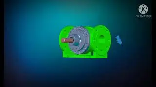 Internal Gear Pump Mechanism in 3D Animation