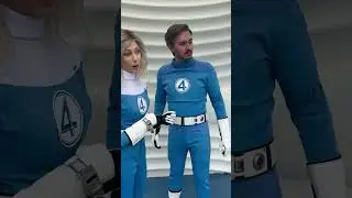 Reed Richards and Sue storm of the Fantastic 4 at Disneyland