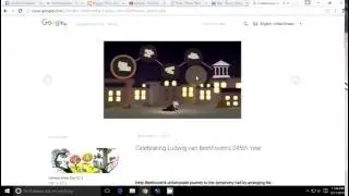 Google Doodle - Celebrating Ludwig van Beethoven's 245th Year