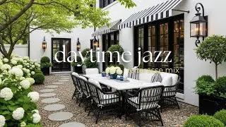JAZZ CAFE AMBIENCE | WALKING THROUGH A STREET CAFE 🚶☕ | OUTDOOR JAZZ