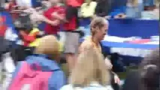 Michele Firth's Exit From The 2.4 Mile Swim